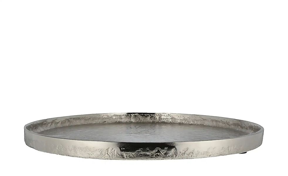 Tablett   ¦ silber ¦ Maße (cm): H: 2,5  Ø: 34 Küchenzubehör & Helfer > Tabl günstig online kaufen