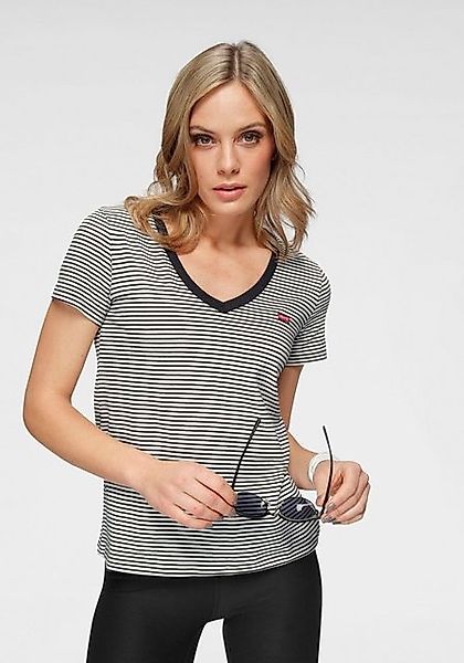 Levi's® V-Shirt PERFECT VNECK mit Mini-Batwing-Logostickerei günstig online kaufen