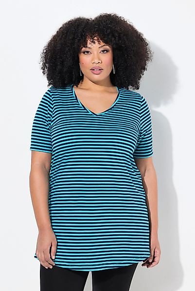 Ulla Popken Longshirt Longshirt Streifen A-Linie günstig online kaufen