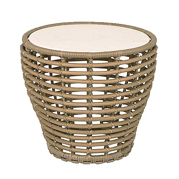 Cane-Line - Basket Garten-Beistelltisch - travertin, natur/Tischplatte Kera günstig online kaufen