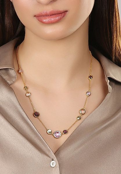 MISH Kette ohne Anhänger Avery, Mehrfarbige Steine, Kabelkette günstig online kaufen