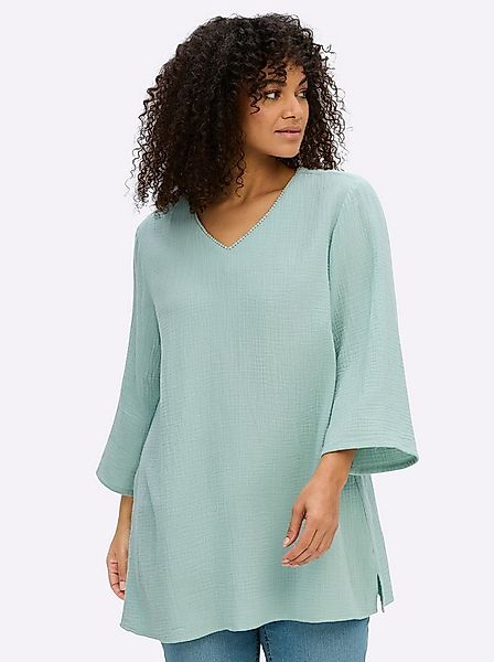Sheego Klassische Bluse Tunika 3/4-Arm günstig online kaufen