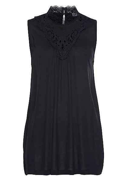 LASCANA Spitzentop mit modischem Stehkragen, elegantes günstig online kaufen