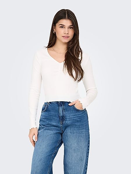 ONLY Langarmshirt ONLBETTY L/S V-NECK TOP günstig online kaufen