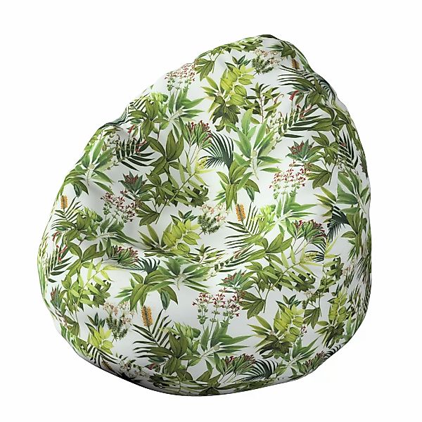 Sitzsack, grün-weiß, Ø80 x 115 cm, Flowers (143-69) günstig online kaufen