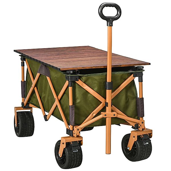 Outsunny Gartenwagen  Stahl Oxford-Gewebe Aluminium  108L x 55B x 93H cm günstig online kaufen