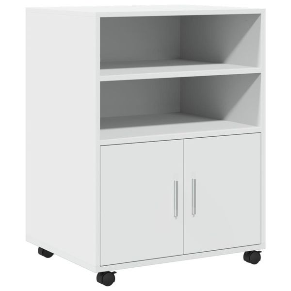 vidaXL Aktenschrank Rollschrank Weiß 60x48x81 cm günstig online kaufen