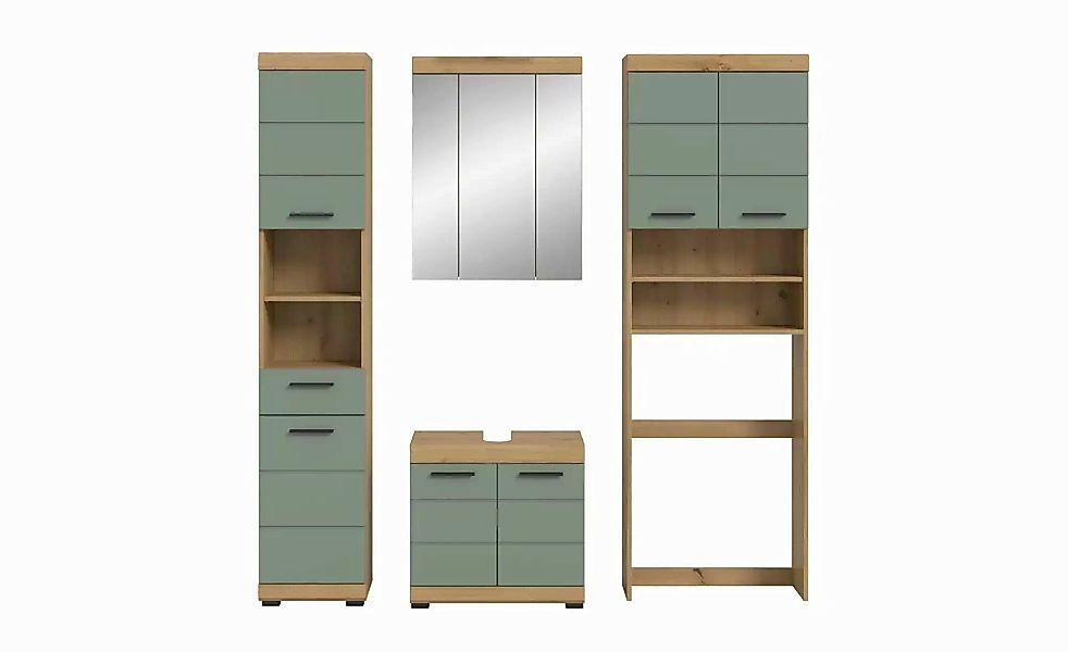 Badmöbel-Set SCHLOONSEE  4 teilig  bestehend aus: Hochschrank  WBU  Spiegel günstig online kaufen