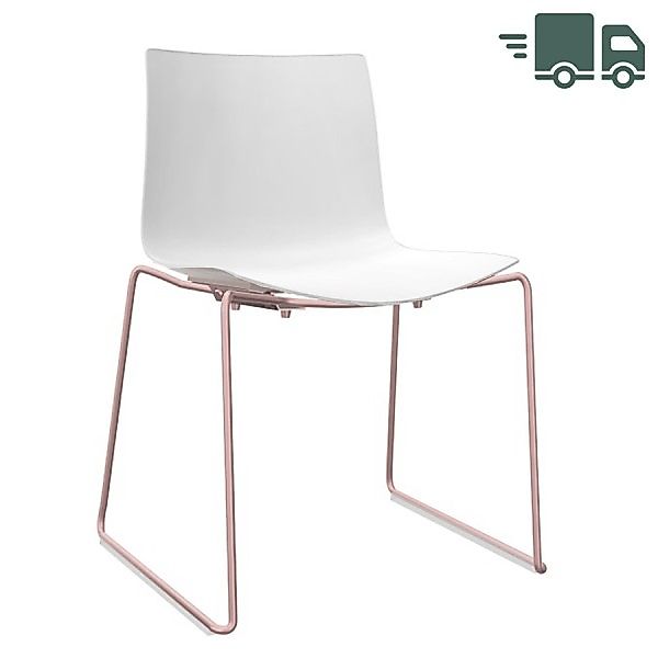 ABVERKAUF: Arper CATIFA 46 0278 bicolor Kufenstuhl in Altrosa günstig online kaufen