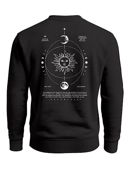 Neverless Sweatshirt Sweatshirt Herren Pullover mit Backprint Astronomie So günstig online kaufen