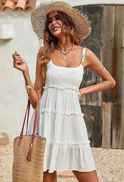 SEGUEN Sommerkleid Amazon Strandurlaubskleid Jacquard polka dot Europa und günstig online kaufen