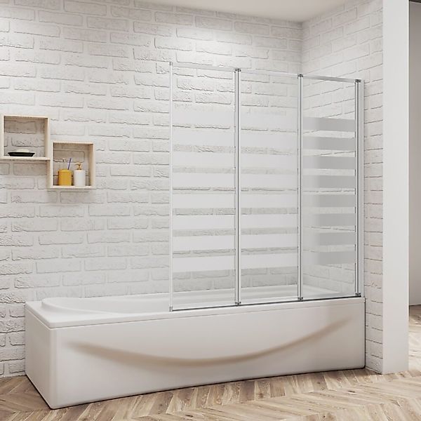 Duschparadies Duschwand 130*140cm weiß Aufsatz Duschabtrennung günstig online kaufen