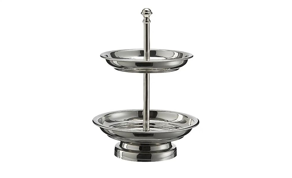 HOME STORY Etagere   ¦ silber ¦ Edelstahl ¦ Maße (cm): H: 19  Ø: 13 Weihnac günstig online kaufen