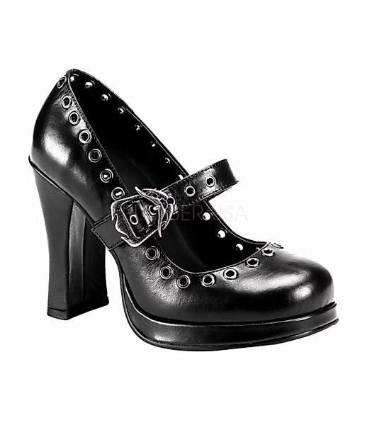 Gothic Mary Jane Pumps CRYPTO-05 - Schwarz (Schuhgröße: EUR 42) günstig online kaufen