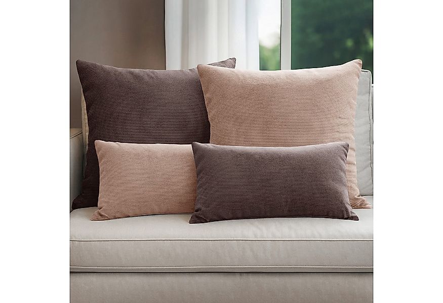 Selfitex Dekokissen 4er Set Cord Kissen inkl. Füllkissen, 2x 50x50 & 2x 30x günstig online kaufen