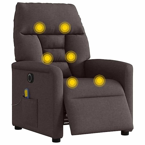 vidaXL Massagesessel Elektrisch Dunkelbraun Stoff 3303027 günstig online kaufen