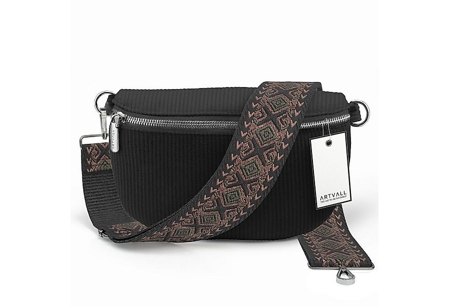 ARTVALL Umhängetasche Cord Handtasche Brusttasche Schultertasche Schwarz (T günstig online kaufen