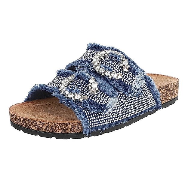 Ital-Design Modische Damen Sandalen mit Komfort und Dekoration Pantolette ( günstig online kaufen