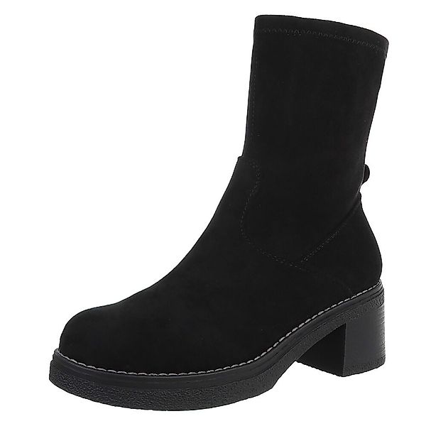 Ital-Design Elegante Ankle Boots mit Blockabsatz günstig online kaufen