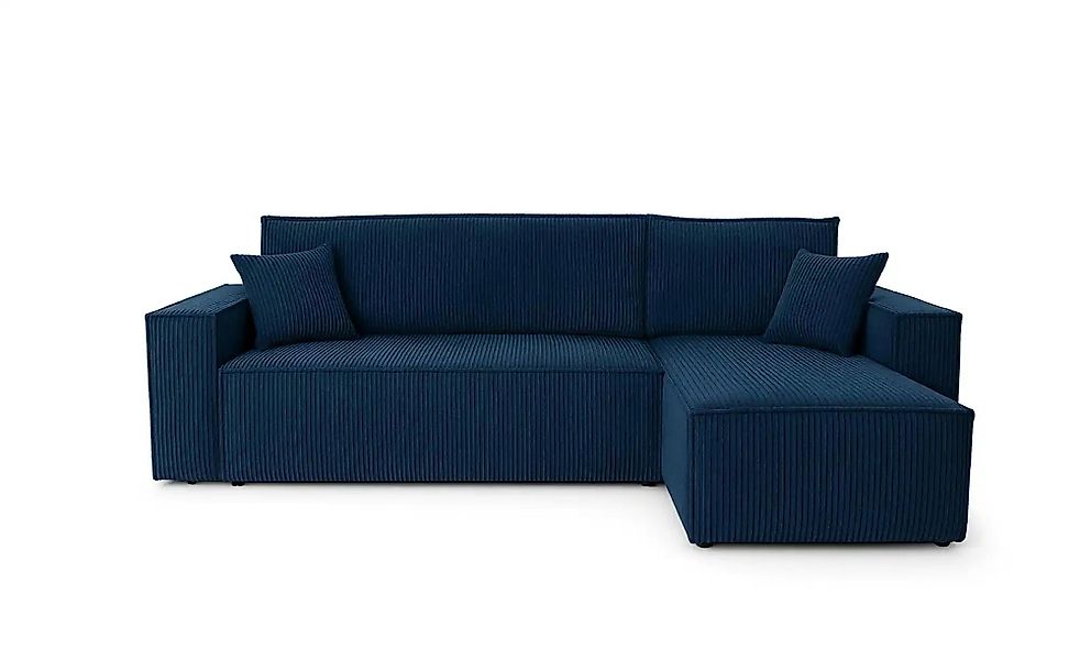 Ecksofa mit Schlaffunktion Carl ¦ blau ¦ Maße (cm): B: 244 H: 82 Polstermöb günstig online kaufen