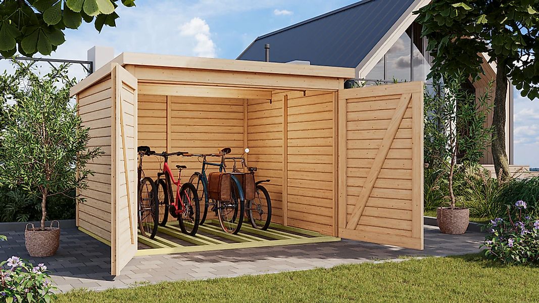 Karibu Fahrradbox "Fahrradgarage 4" in verschiedenen Farben, BxTxH: 212,5x2 günstig online kaufen