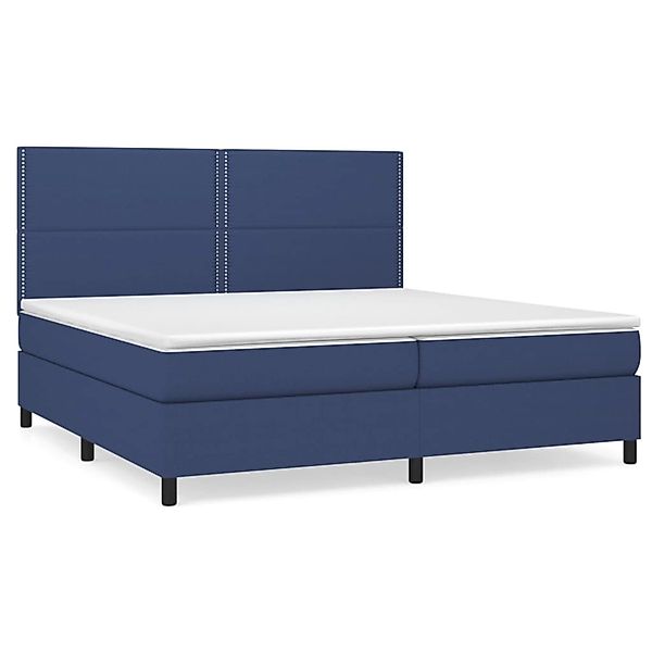 vidaXL Boxspringbett mit Matratze Blau 200x200 cm Stoff1373244 günstig online kaufen