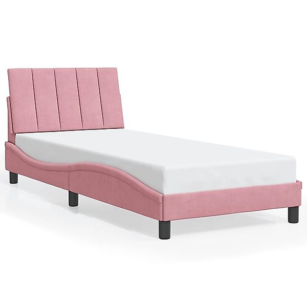vidaXL Bettgestell ohne Matratze Hanko Rosa 90x190 cm Samt 3207824 günstig online kaufen