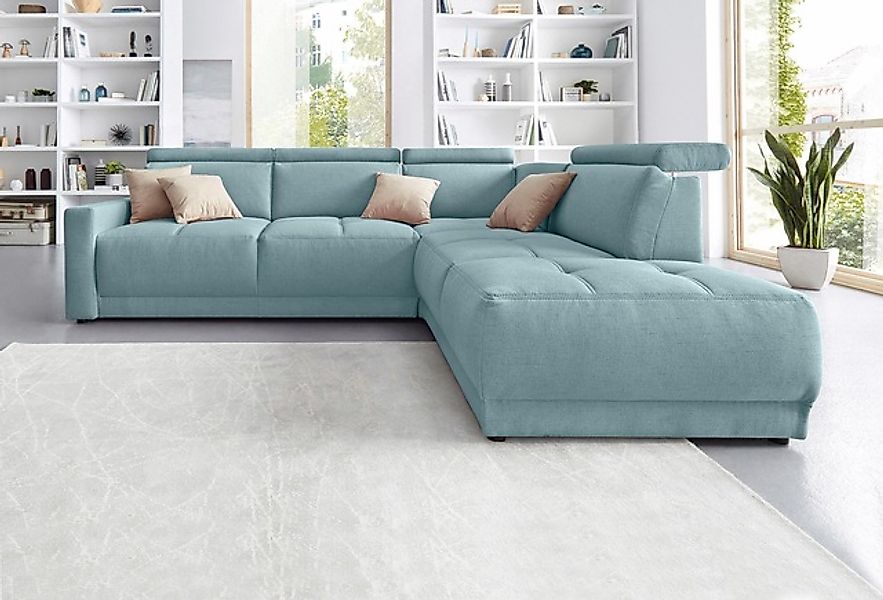 DOMO collection Ecksofa »Ava, moderne Sitzheftung mit toller Doppelnaht, ko günstig online kaufen