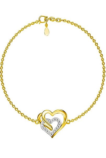 Limana Armband verstellbar 925 Silber Schmuck für Damen Frauen gold Herz (G günstig online kaufen
