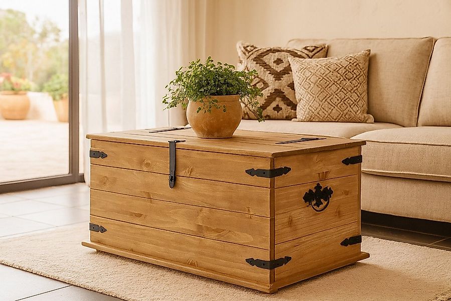 SAM® Truhentisch Torreon, Truhen-Couchtisch, massives Kiefernholz, viel Sta günstig online kaufen