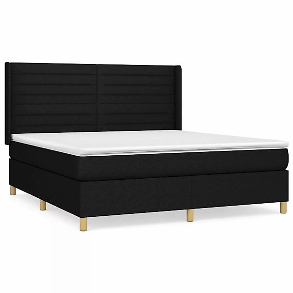 vidaXL Boxspringbett mit Matratze Schwarz 180x200 cm Stoff1380052 günstig online kaufen