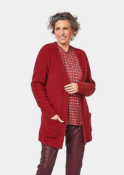 GOLDNER Strickjacke Kurzgröße: Legere Strickjacke aus Bouclégarn günstig online kaufen