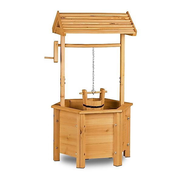 relaxdays Dekofigur Dekobrunnen Garten Holz günstig online kaufen