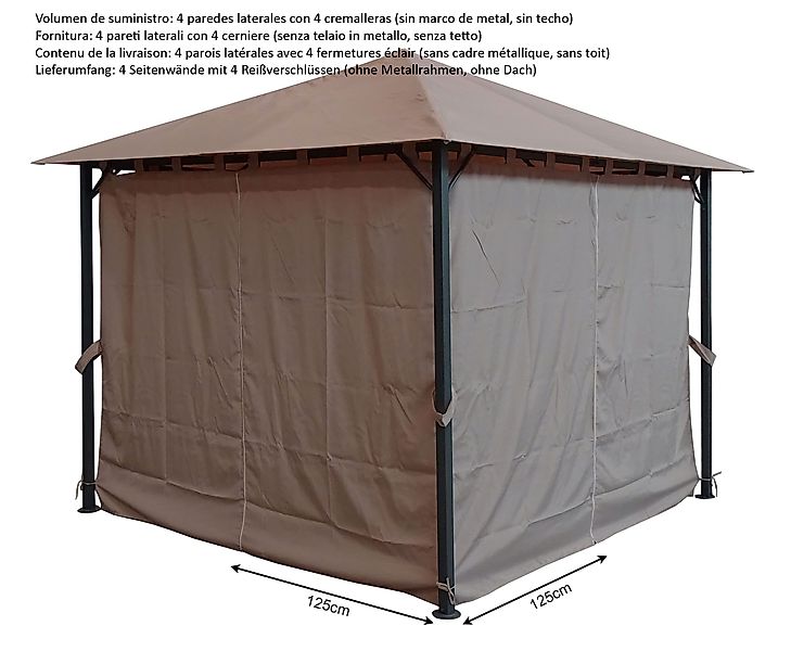 Quick Star Pavillonseitenteil Seitenwandset Poly 4tlg. günstig online kaufen
