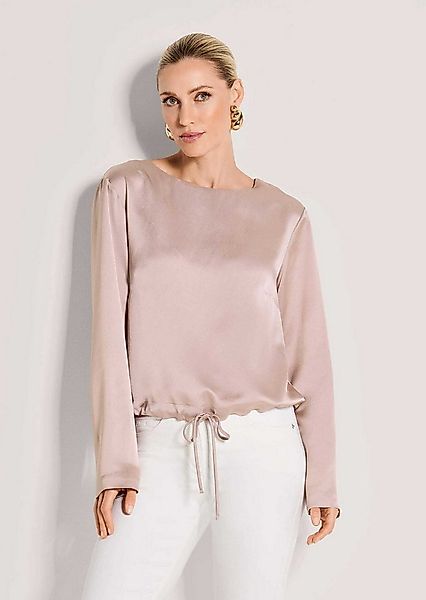 MADELEINE Shirtbluse Schlupfbluse mit Tunnelzug und Bindeband Glanzbluse mi günstig online kaufen