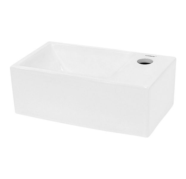 LuxeBath Waschbecken Aufsatzwaschbecken aus Keramik Handwaschbecken Wasserf günstig online kaufen