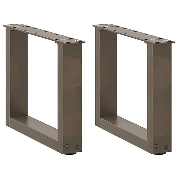 vidaXL Couchtischbeine U-Form 2 Stk Naturstahl 30x30-31 cm Stahl 4013131 günstig online kaufen