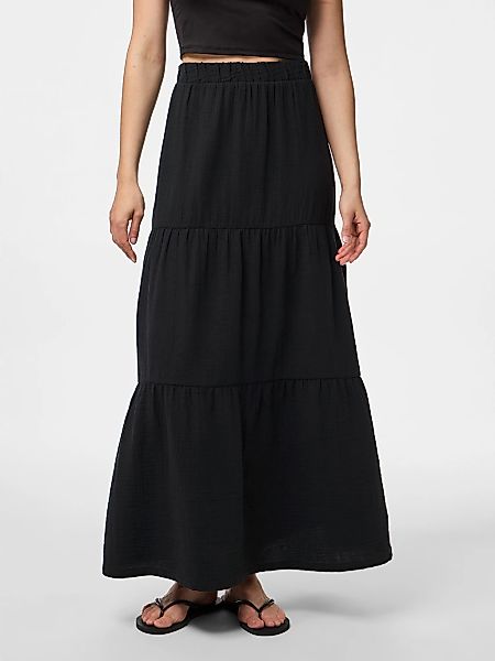 pieces Maxirock "PCSIKKA HW MAXI SKIRT WVN NOOS" mit Stufen günstig online kaufen
