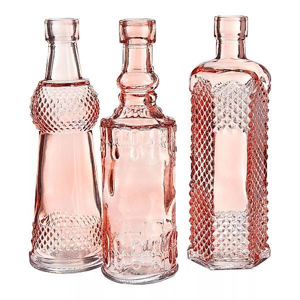 Vase Glas ca. D6xH16,5cm, rosa günstig online kaufen