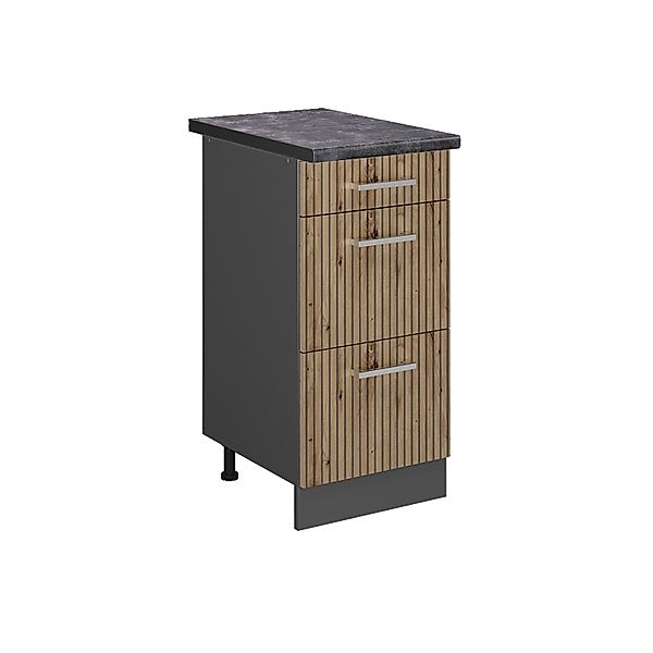 Vicco Küchenunterschrank R-Line Artisan-Eiche/Anthrazit 40 cm mit Schublade günstig online kaufen