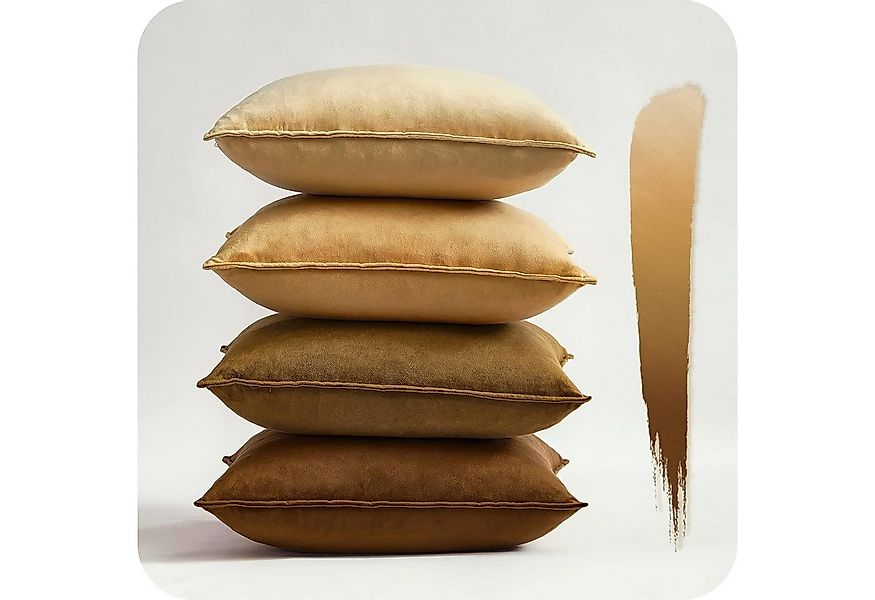 Topfinel Kissenbezüge 4er Set 40x40 & 50x50 cm aus weichem Samt-flauschig m günstig online kaufen