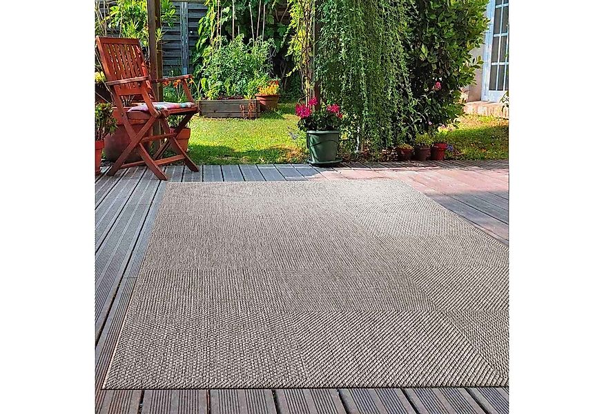 Vimoda Outdoorteppich Teppich Terrassen In- und Outdoor Flachgewebe In Beig günstig online kaufen