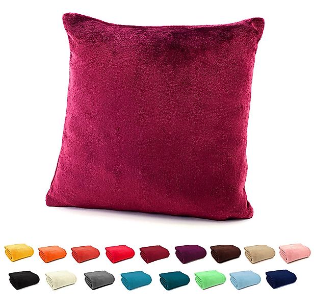 heimtexland Dekokissen Flanell Soft Kuschelkissen Plüsch Kissenbezug, super günstig online kaufen