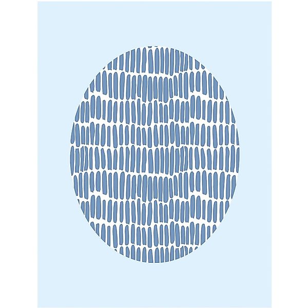 Komar Bild "Shelly Patterns Blue" Formen  Kunst 1 Stk. tlg. Wandbild zur De günstig online kaufen