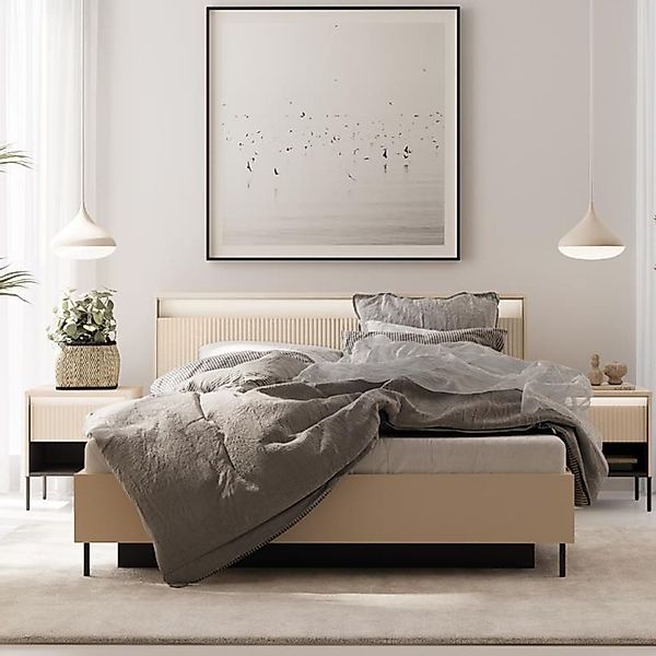 Compleo Stauraumbett mit geriffelter Front und günstig online kaufen