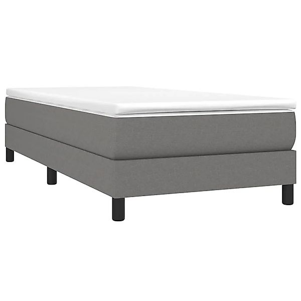 vidaXL Boxspringbett mit Matratze Dunkelgrau 90x200 cm Stoff 3144046 günstig online kaufen