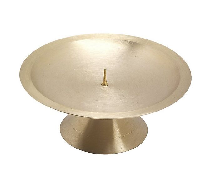 NKlaus Tischkerzenhalter Scheibenleuchter Ø13,5cm Messing Gold Kerzenleucht günstig online kaufen