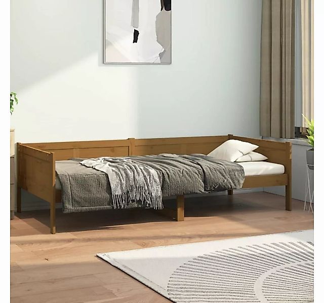 furnicato Bett Tagesbett Honigbraun Massivholz Kiefer 90x200 cm günstig online kaufen