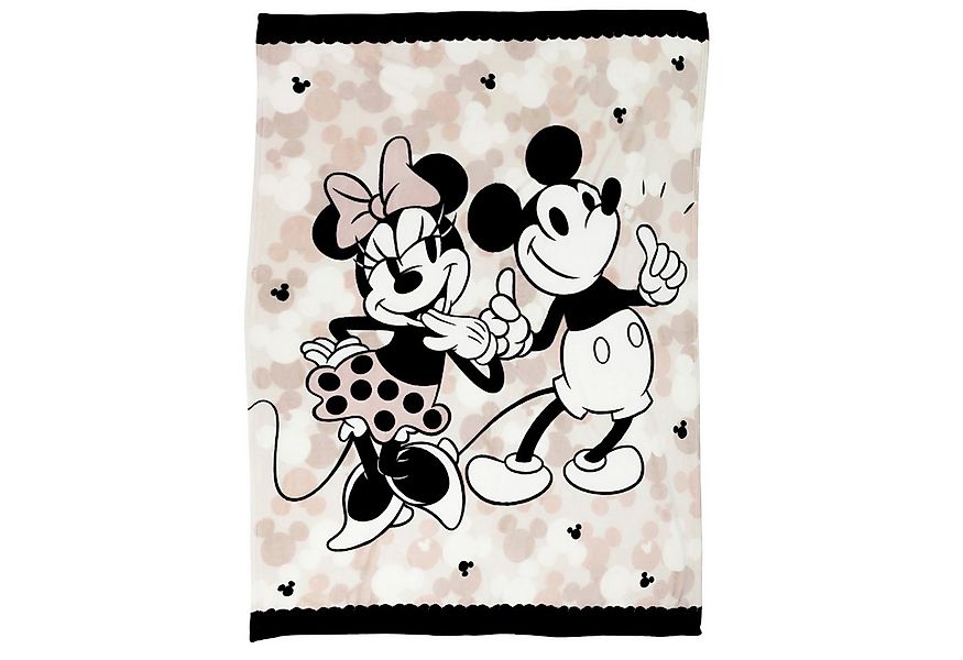 Wohndecke Disney Mickey Minnie Maus Flanell warme Kuscheldecke 130x160 cm, günstig online kaufen