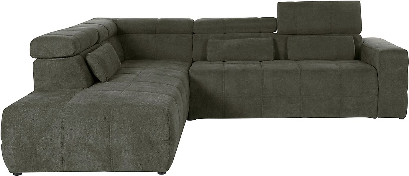 DOMO collection Ecksofa »Brandon L-Form, auch in Leder«, inklusive Kopfteil günstig online kaufen